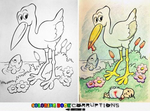 tastefullyoffensive:  Coloring Book CorruptionsRelated: Hipster Dinosaurs