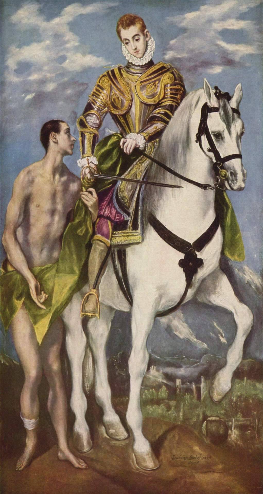 renaissance-art-blog:  St. Martin and the Beggar, 1598, El GrecoSize: 98x191 cmMedium: