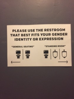 fuckyeahgreatplays:  New York Theater Workshop has my favorite gender-neutral bathroom signs.