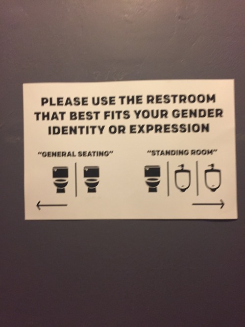 fuckyeahgreatplays:New York Theater Workshop has my favorite gender-neutral bathroom signs.