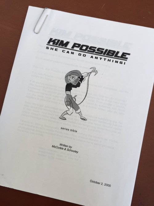 everythingkimpossible:For those who do not have Twitter, Bob Schooley posted a Kim Possible series b