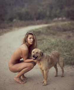 kinkissx:  Slave woman and a dog. Beautiful