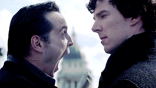 thegoldenmanticore: This is how Jim used the gun  This is HOW Sherlock imagines