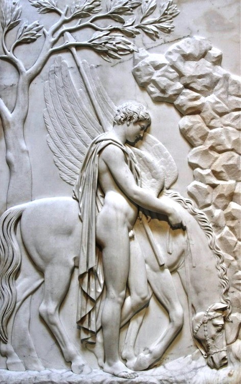 mrsramseysshawl:  Julius Troschel (Allemagne, 1806-1863), Bellerophon and Pegase, c.1840-50 