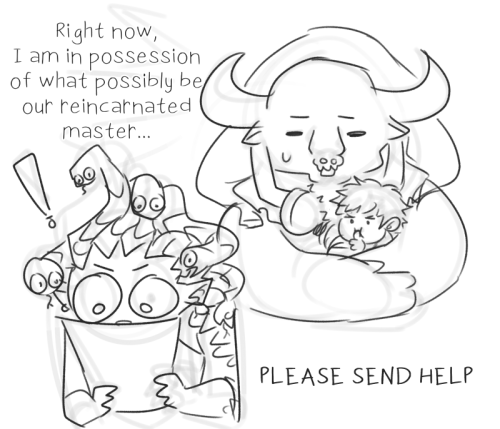 acerago: AU where medusa is one of akira’s demons and she’s a penpal with minotaur and m