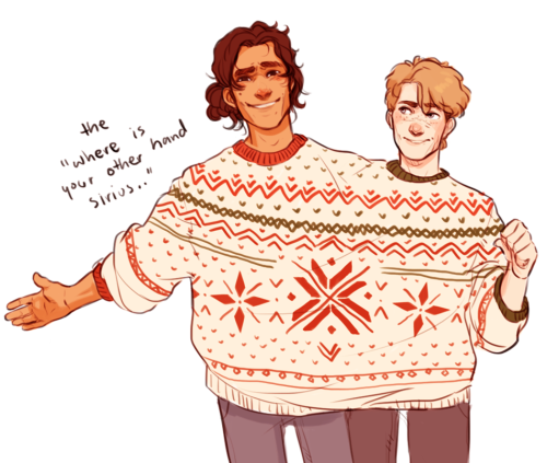 batcii:i promised remus in dorky christmas sweaters and damnit if i wasn’t going to deliver; featuri