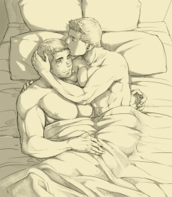 yummy-yaoi:  puppypiers69:  Tarowo | Works Part 6New batch from this amazingly talented Nivanfield artist    Piers Nivans &amp; Chris Redfield from Resident Evil  