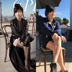 deviantlittleone:  runwithskizzers: kaylapocalypse:  swnews: kellymarietran: Photo on the left is taken by the amazing @professor_ohlsson, for @marieclairemag. Photo on the right is taken by my amazing Mom, for … my Instagram. I’m still weirded out