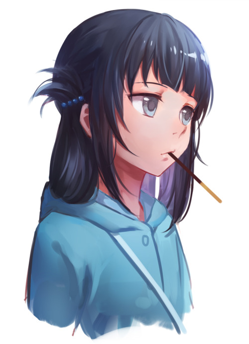 tsure-zure-naru:  「pockyを食っている美海ちゃん」/「echo-echo」のイラスト [pixiv] 