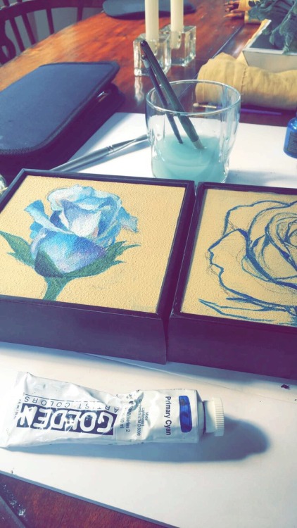 Painting a series of roses