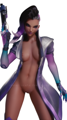 lemony-senpai: Sombra (Olivia Colomar) - Overwatch / Blendercycles Ultimate Sombra is by @metssfm. Thanks a lot! Rendered with Blender Cycles. 