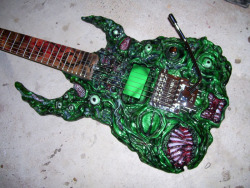 antsintheafterbirth:  oldschool-deathmetal: AUTOPSY’s Danny Coralles and Eric Cutler’s “Twisted Mass” and “Burnt Decay” signature guitars by IKON CUSTOMS