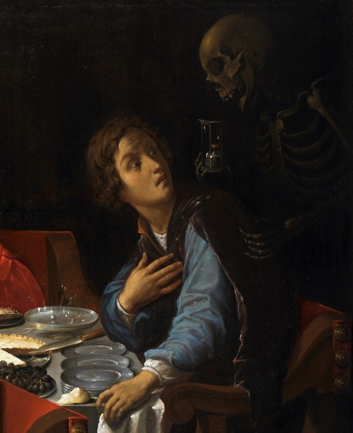 scribe4haxan:Memento Mori: Death Comes to the Table (c. 1630 / Detail) - Giovanni Martinelli