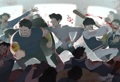 Train to Busan is a great zombie movie and I love this trio so much. 