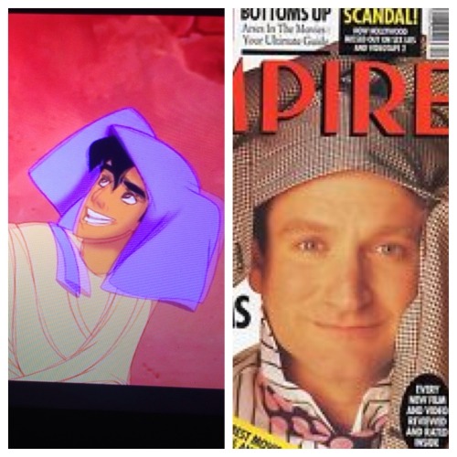 Aladdin paying homage to Robin Williams.