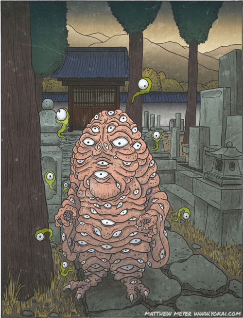 cryptids-of-the-world:The Hyakume is a Yokai found in Japanese folklore. The Hyakume is described as