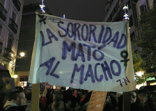 &ldquo;Ni una agresión sin respuesta&rdquo;[Madrid y Barcelona; Manifestaciones 25N]
