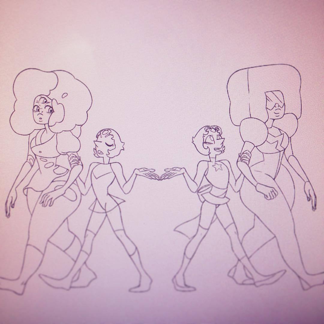 dokirosi:  Love takes time #pearlnet #supearl #sugarnet #wip #cottoncandygarnet #sufanart