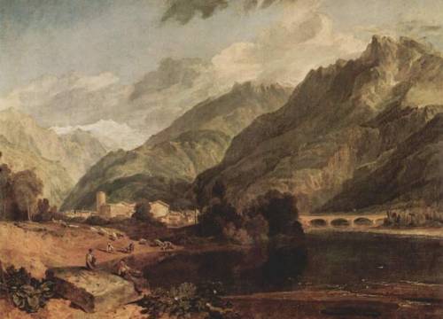 Bonneville, Savoy with Mont Blanc, 1803, William TurnerMedium: oil,canvas