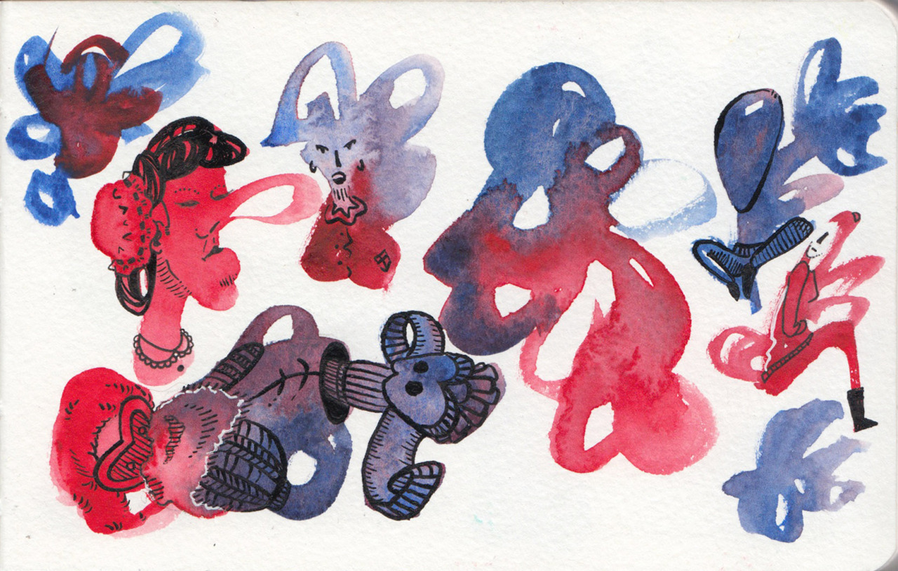 fuckyeahmoleskines:  My little watercolour moleskine :)Go to my tumblr for more!