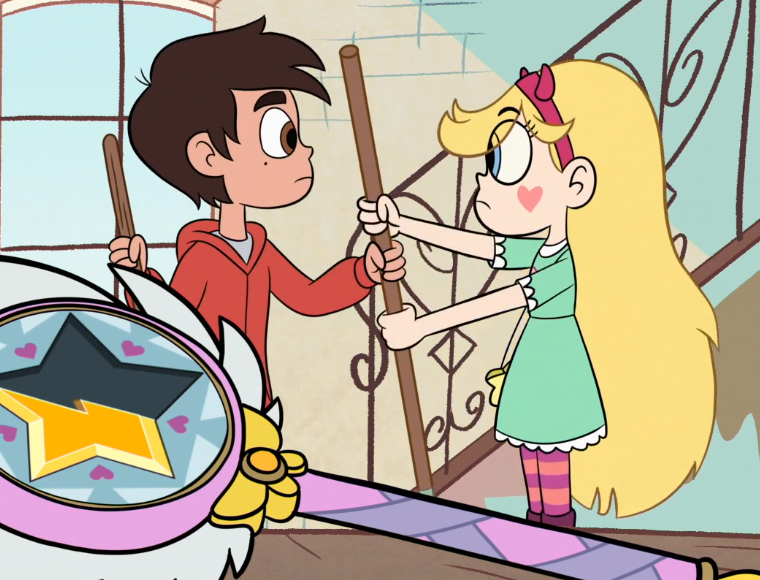 DamagedAfter the storm, Star and Marco are busy cleaning up the mess caused by the