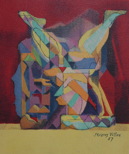 artist-villon: La Lutte, 1957, Jacques Villon