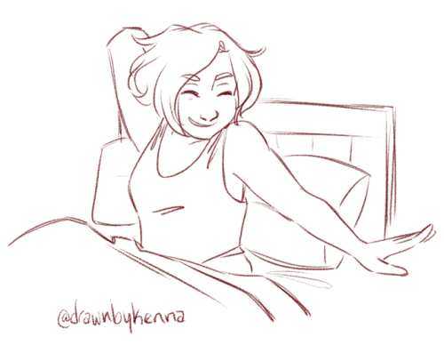 Sketchtember day 27, in which we start the day with a good stretch.