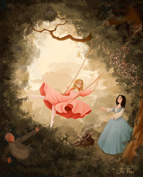 Pastiche of “The Swing” by Jean Honoré Fragonard for university assignment!