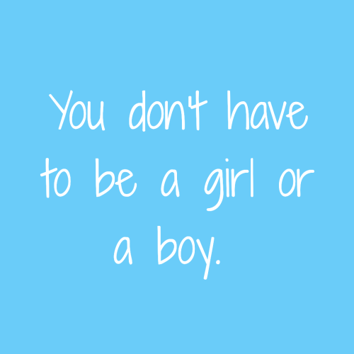 genderqueerpositivity: (Image description: white text on three squares. The first is blue and says &