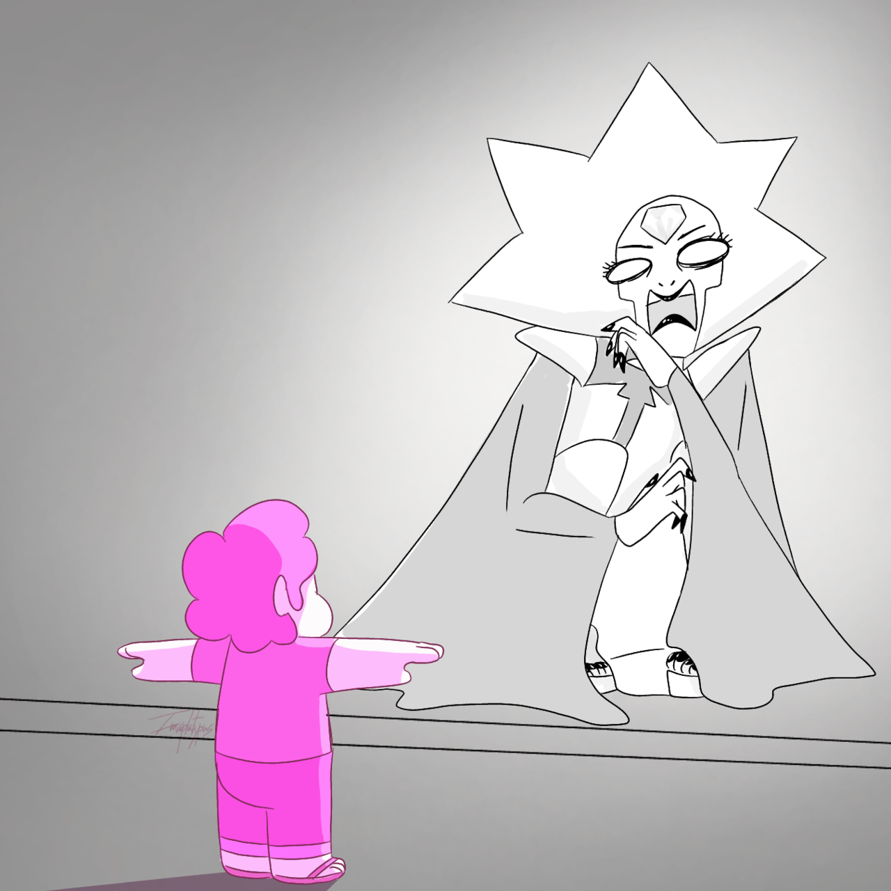 Use t-pose to assert dominance #stevenuniverse #whitediamond