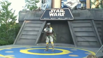sithisis:  Even bounty hunters and the Sith find time to dance. 