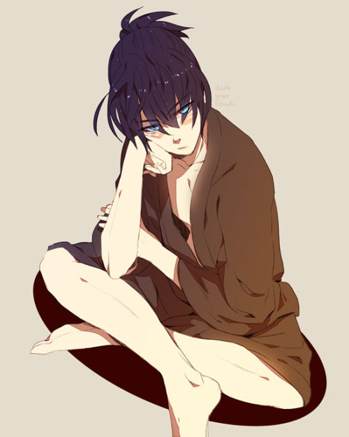 darkgreyclouds:I’m so angry past!Yato has a ponytail