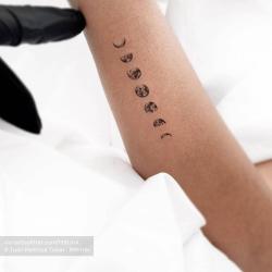 Moon Phases Temporary Tattoo  Set of 3  Little Tattoos