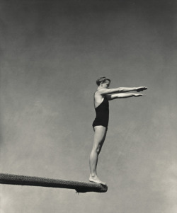 museumuesum:Edward SteichenOlympic diver Katherine Rawls, 1931Gelatin silver print