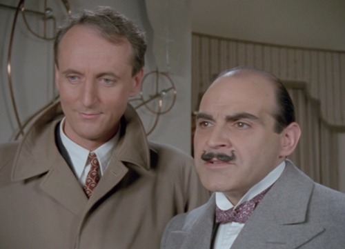 Poirot keenly interrogates some suspects and delves to the heart of the crime. Meanwhile, Hastings i