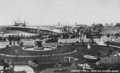 The Grand Pier at Weston-super-Mare(Somerset, c. 1920s).  The postcard was used in 1927 but was prob