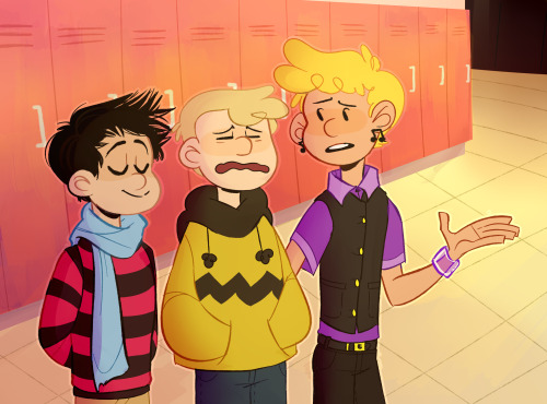 sugarandmemories: This was an excuse to draw Peanuts teens and nothing else flats under: Keep readin