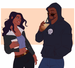 blackwatchbastet:  “What is sleep?”“I dunno,”It’s perfect, their tired expressions, Reyes’ glasses, Kallista’s smirk. I love it and it was definitely worth the wait! Thank you @yoyoqii Y’all – &gt; Yoyoqii’s art