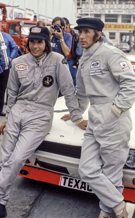 Jackie Stewart and Emerson Fittipaldi tackled the 1973 GP De Tourenwagen at the Nurburgring in this 