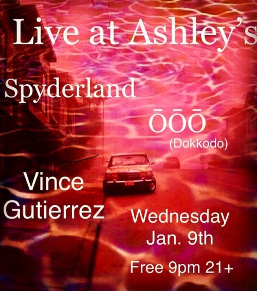 Next week with the homies at @ashleysonfourth 1/9 @spyderland @dokkodo1 #longbeach #livemusic #free 