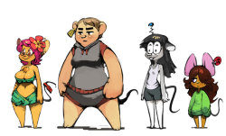 bittenhardly:  Doodles of some super lab mice from the SLM blog.Mice are CUTE.