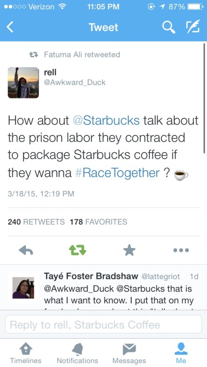 onlyblackgirl:No one is buying Starbucks “Race Together” bullshit. 