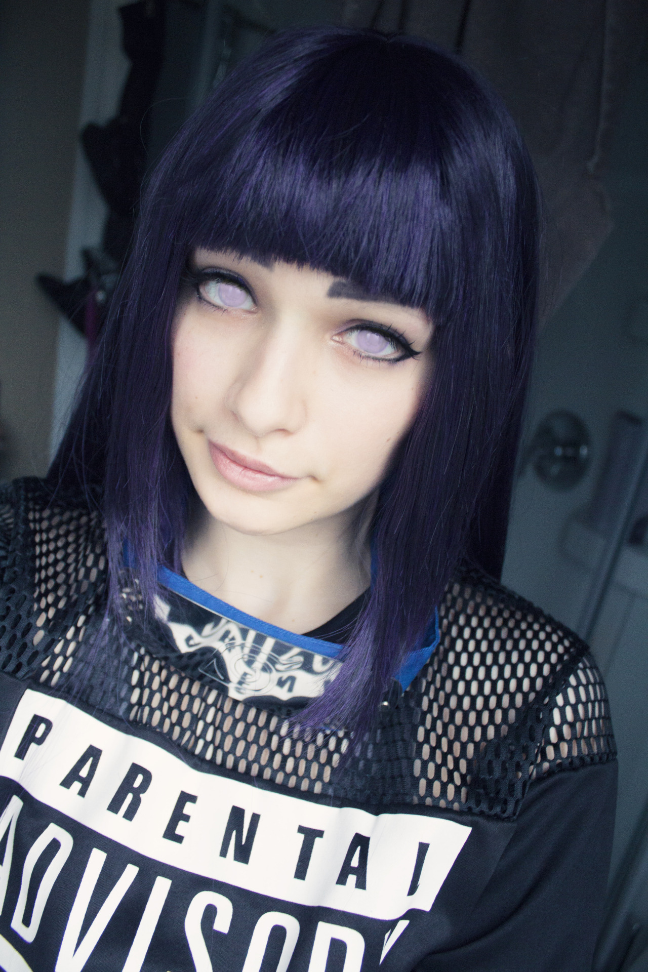 criedwolves:  hinata makeup test! i went to go put in my white out contacts but they