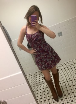 dirtydrewnc:  Short dress and boots