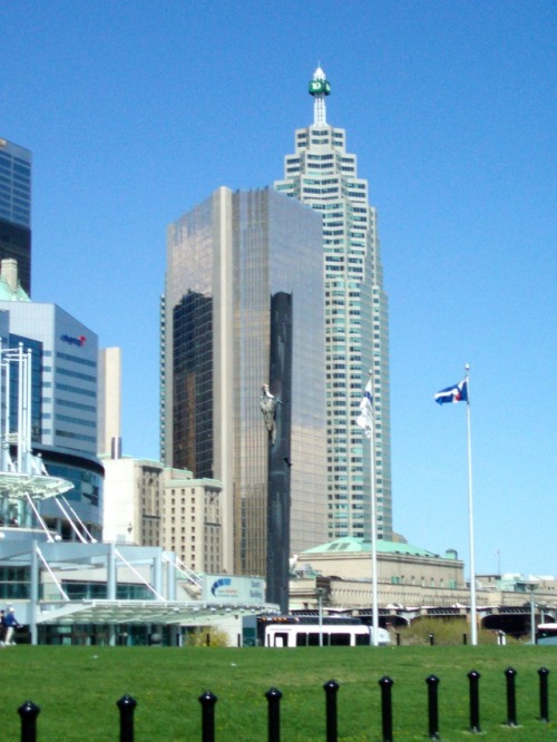 TD Tower and Other Skyscrapers, Toronto Union Station, From Plaza in Front of Convention Center, Tor