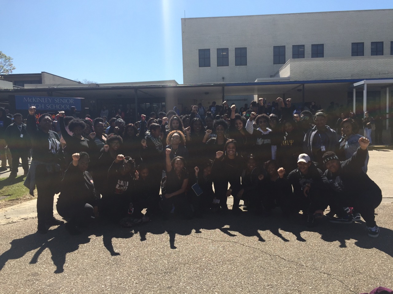 boofinie:  my black school did a black out to end black history month the right way😌✊🏾