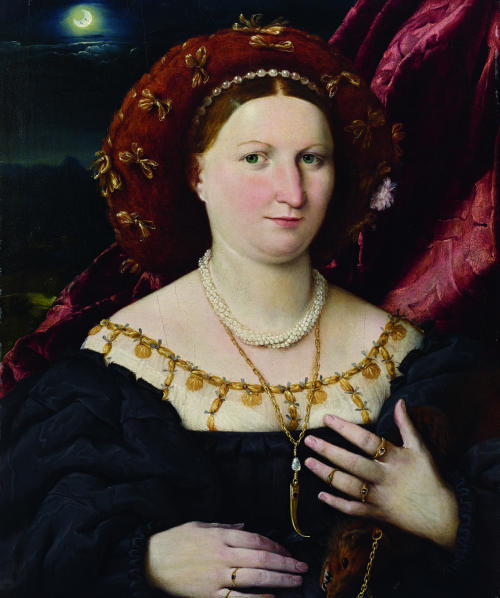 Portrait of Lucina Brembati, by Lorenzo Lotto, Accademia Carrara, Bergamo.