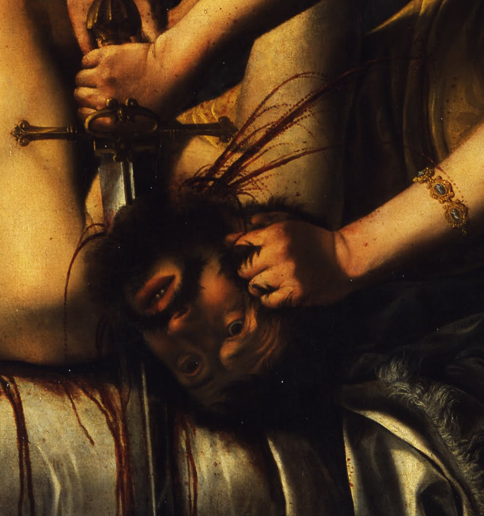 caravaggista:  Judith Slaying Holofernes: Caravaggio / Artemisia. 