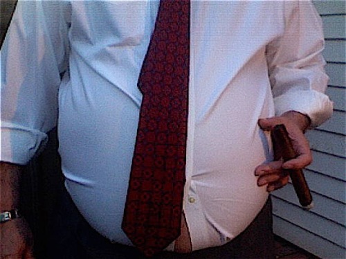 thatonebigcub: tankertubbs: I love this guys combo of suit, cigar belly and bear :P Who is he? cant 