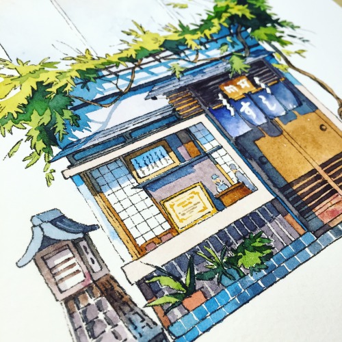 mattjabbar:  Final piece in this “Tokyo Storefront” watercolour illustration series. Thi